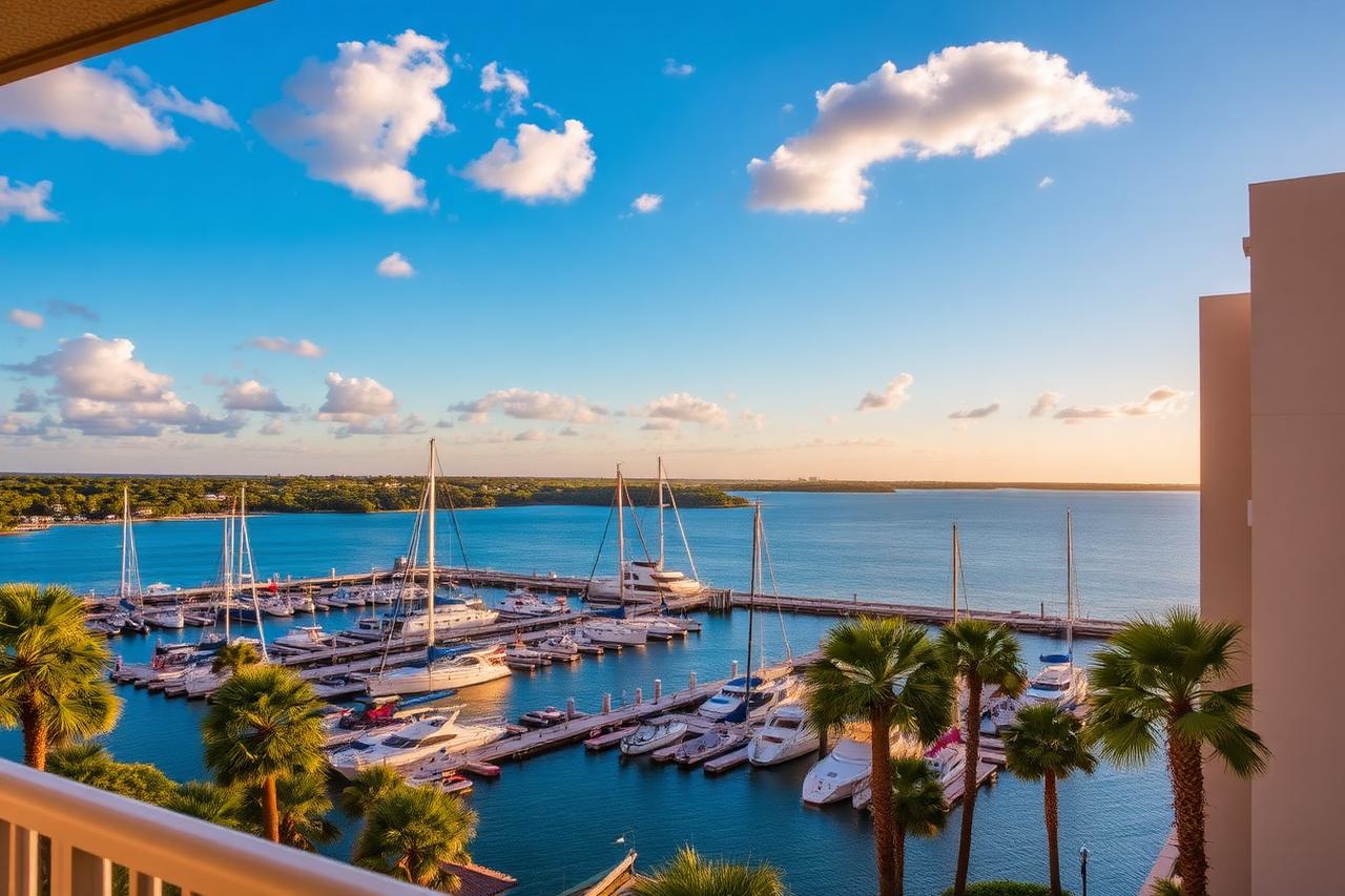 Waterfront marina view from The Vinoy Resort